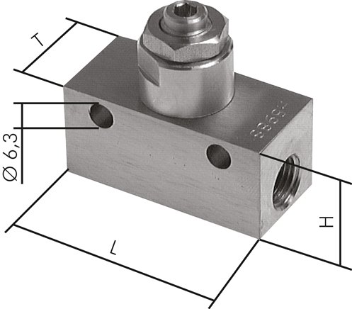 Príklady vyobrazení: Škrtící ventil / zpetný ventil škrticí klapky z nerezové oceli