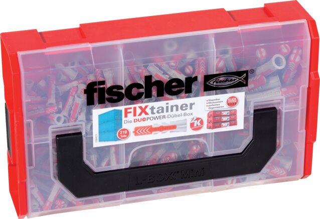 Príklady vyobrazení: Fischer FIXtainer DUOPOWER hmoždinky