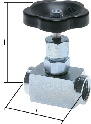Príklady vyobrazení: Jehlový ventil (pozinkovaná ocel)