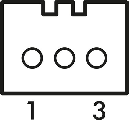 Schematický symbol: Obdélníkový konektor H
