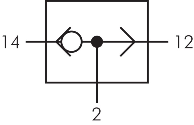 Schematický symbol: Ventil ODER