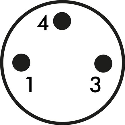 Schematický symbol: Pripojení s konektorem M8